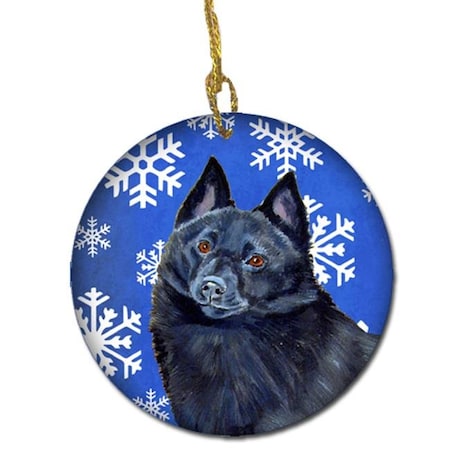 Carolines Treasures Carolines Treasures LH9294-CO1 Schipperke Winter Snowflake Holiday Ceramic Ornament LH9294-CO1
